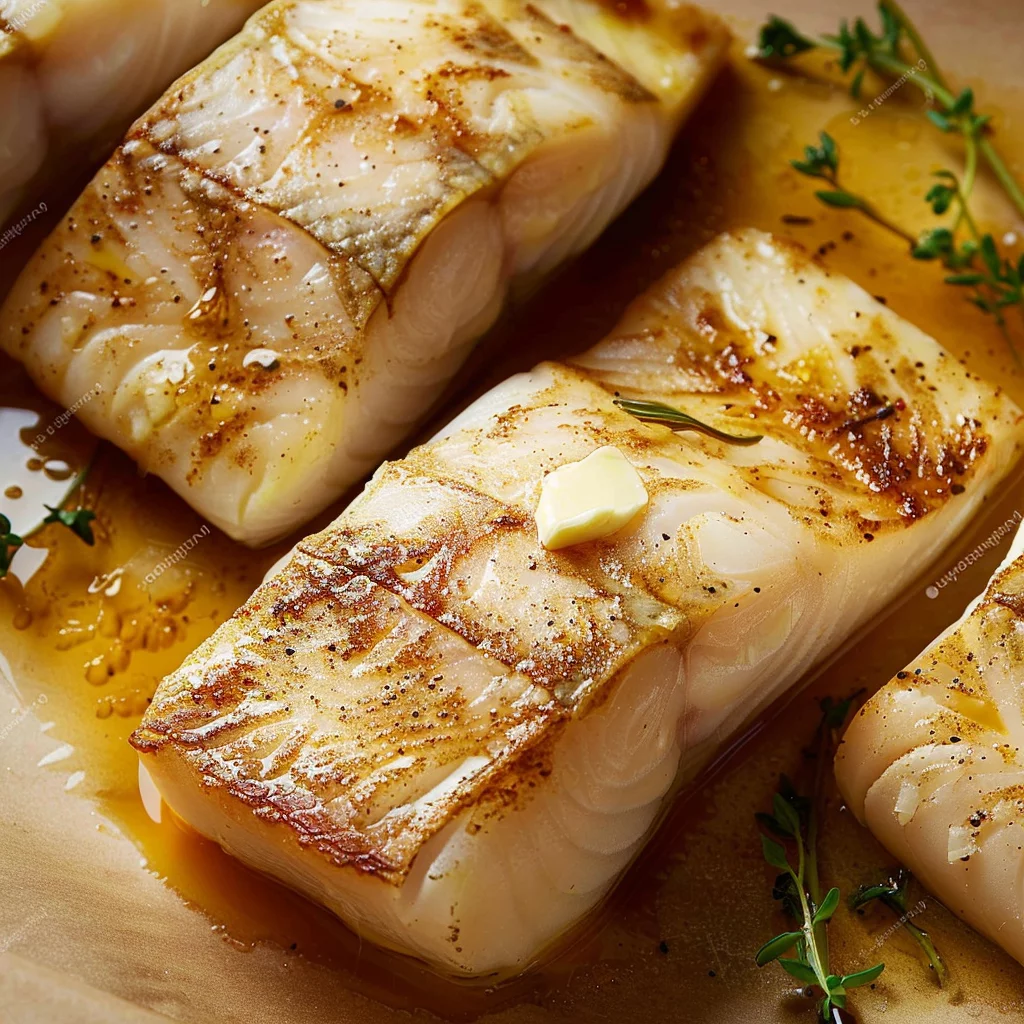 sous vide butterbasted halibut ingredients