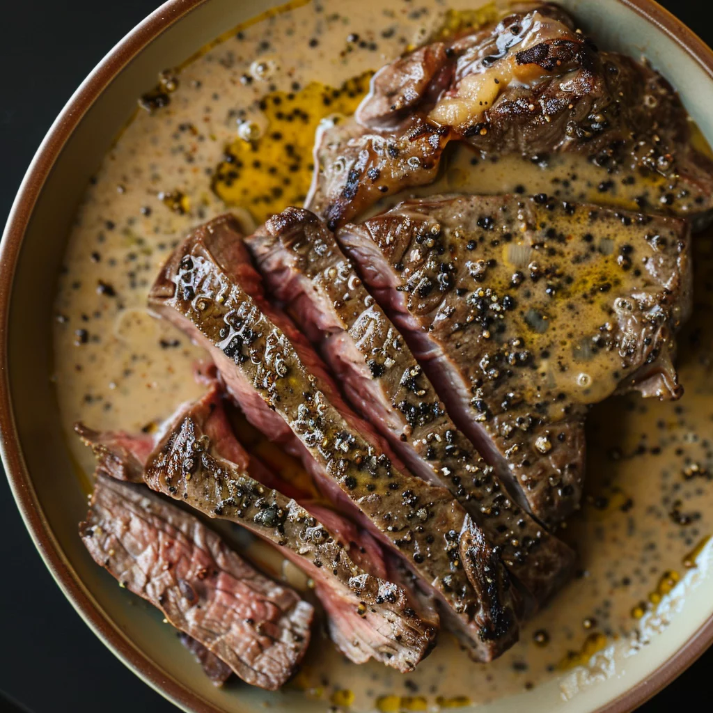 sous vide flank steak with creamy peppercorn sauce ingredients