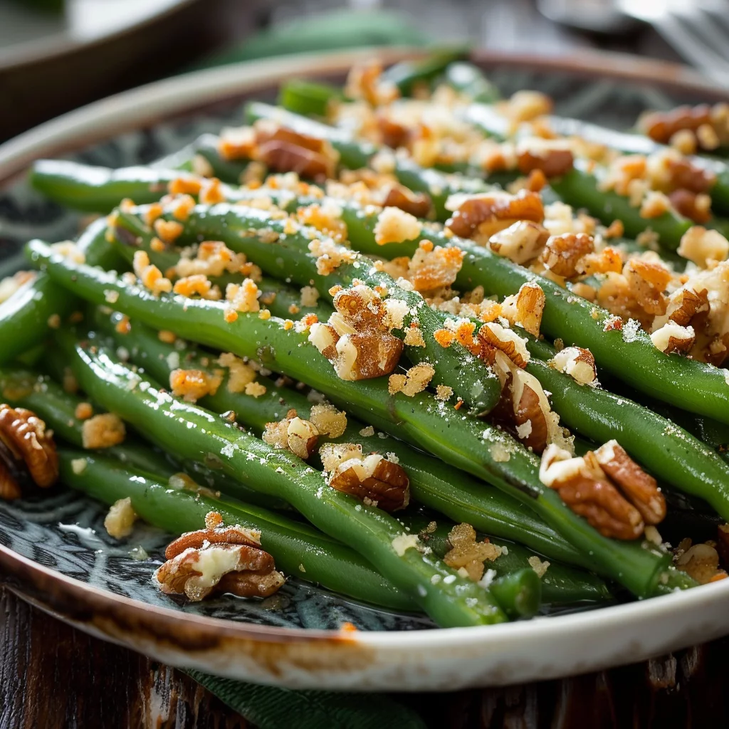 sous vide green beans serving