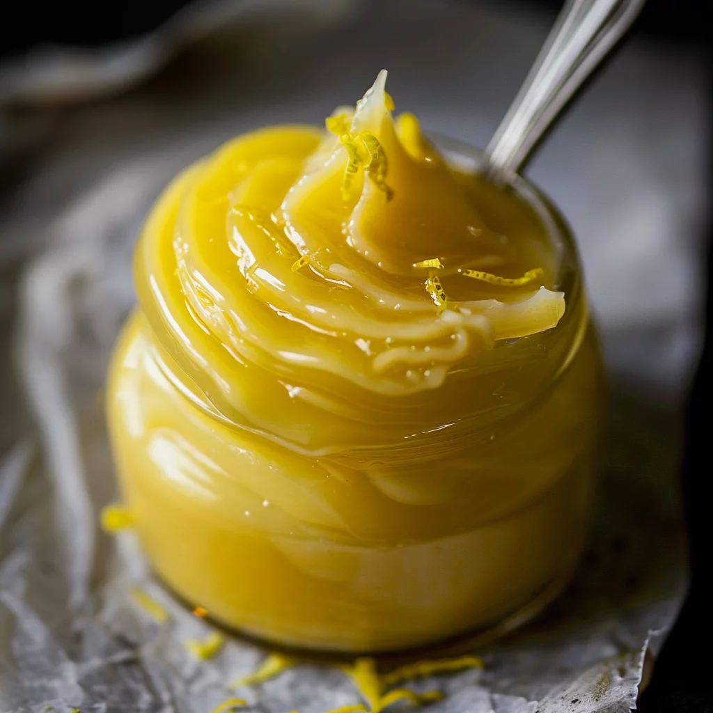 sous vide lemon curd serving