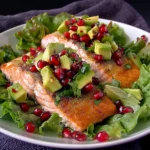 Sous Vide Pomegranate Avocado Salmon