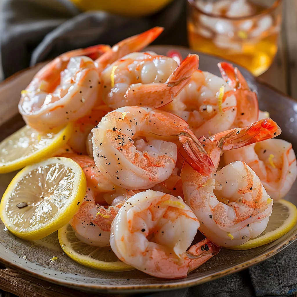 Sous Vide Shrimp With Lemon and Icebath Peel Shader