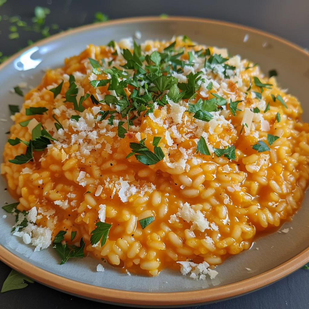 autumn pumpkin sous vide risotto ingredients