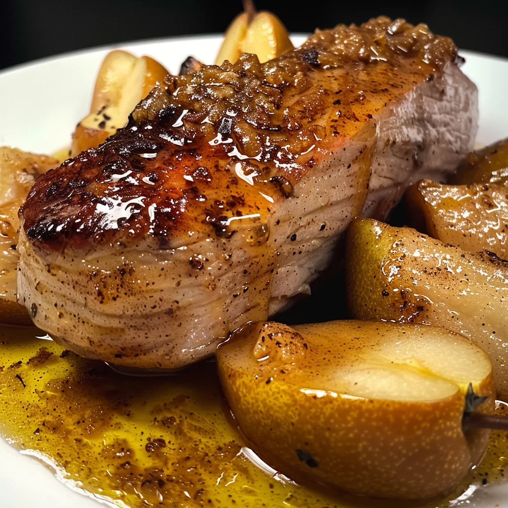Cinnamon Pear Sous Vide Pork Tenderloin