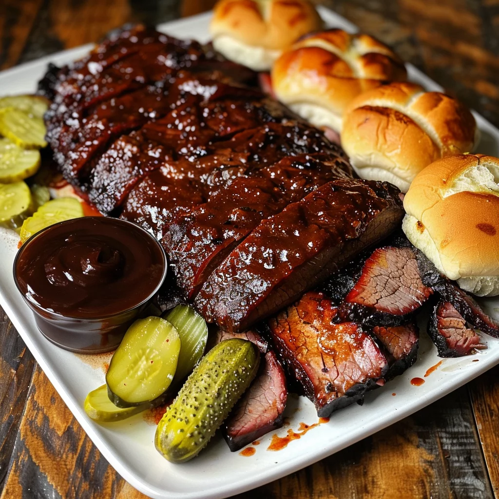 no gril sous vide brisket serving