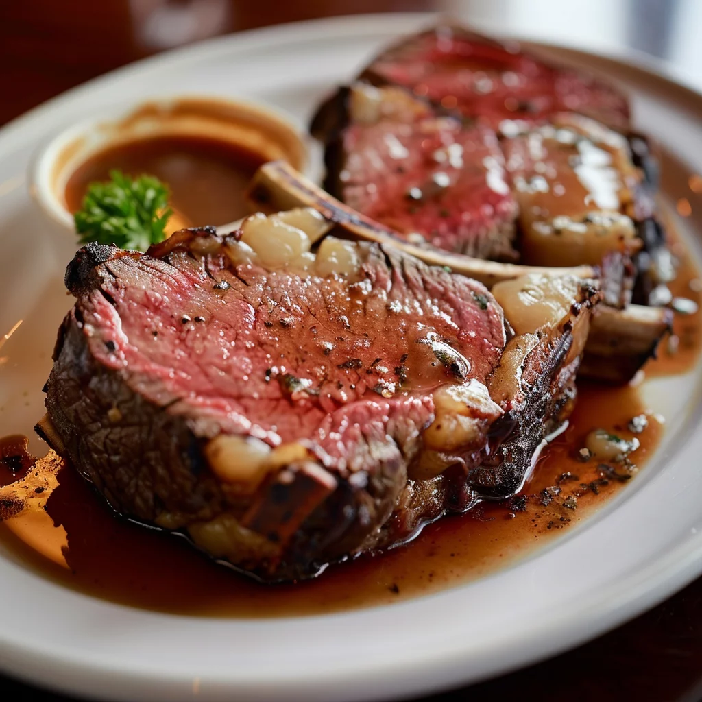 perfect sous vide prime rib serving