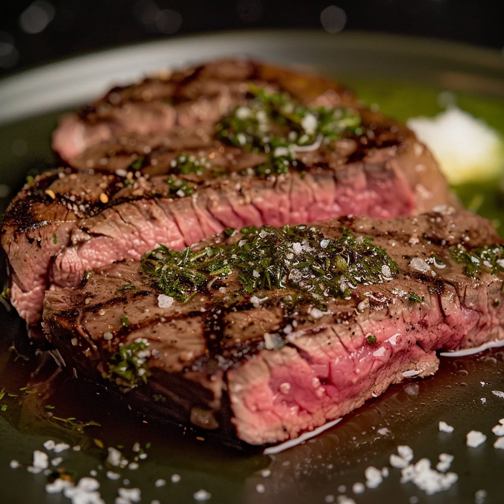 sous vide ribeye steak serving