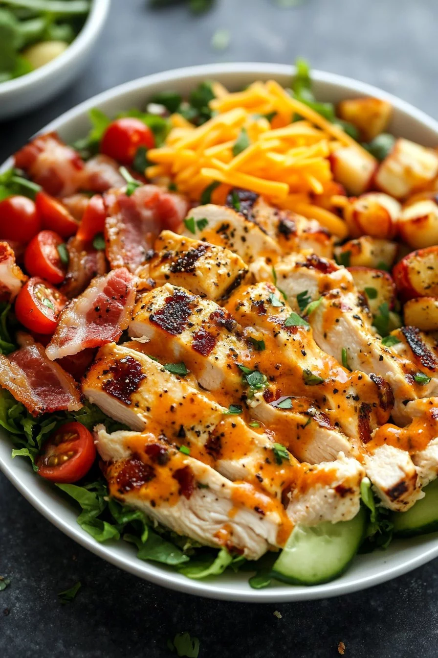 Bacon Ranch Chicken Salad with Cheddar