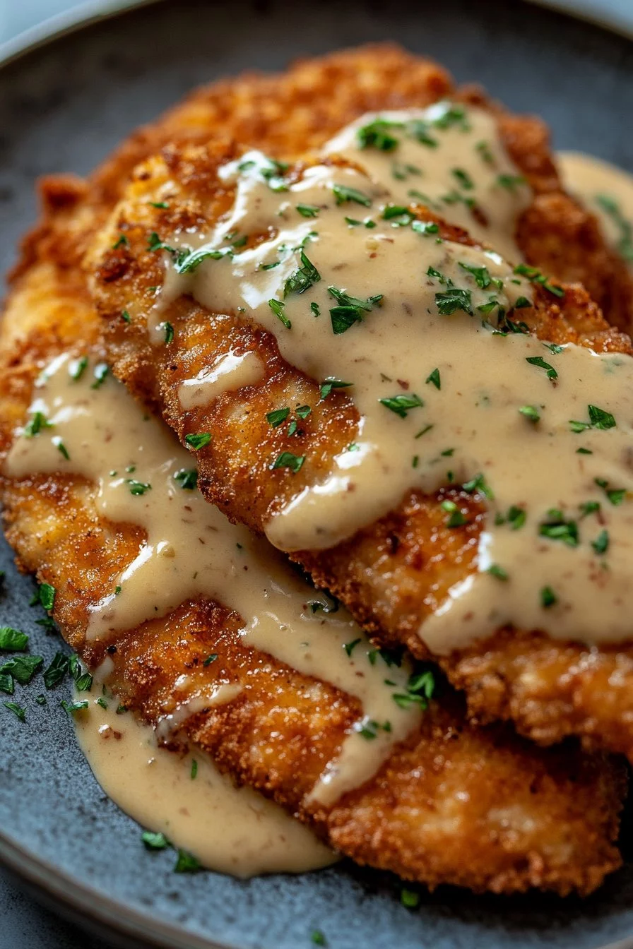 Creamy Chicken Schnitzel with Sauce