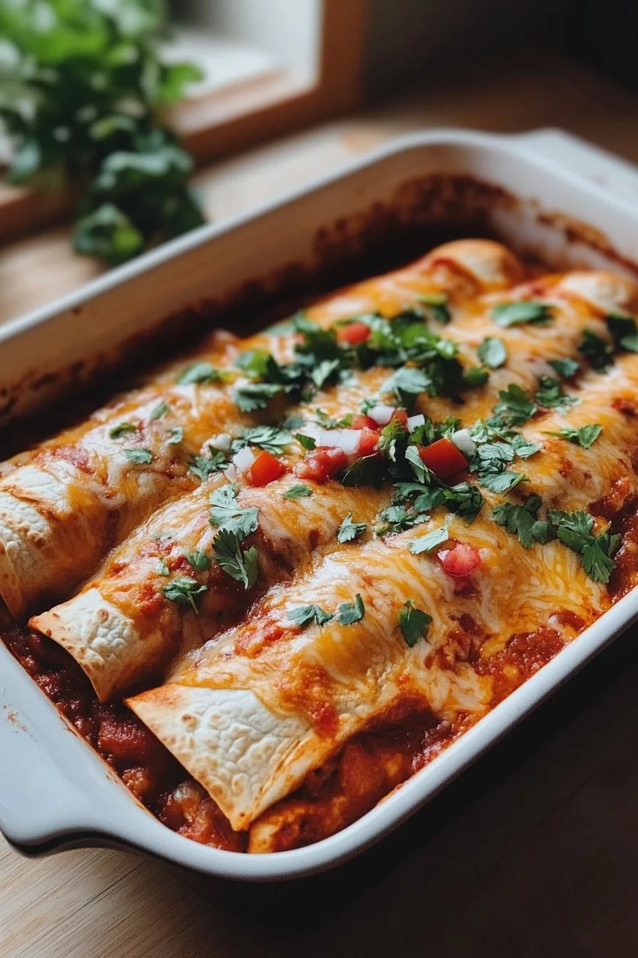 Healthy Low Calorie Chicken Enchiladas
