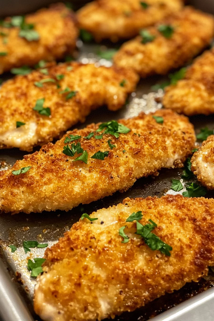 Crispy Oven Baked Chicken Cutlets