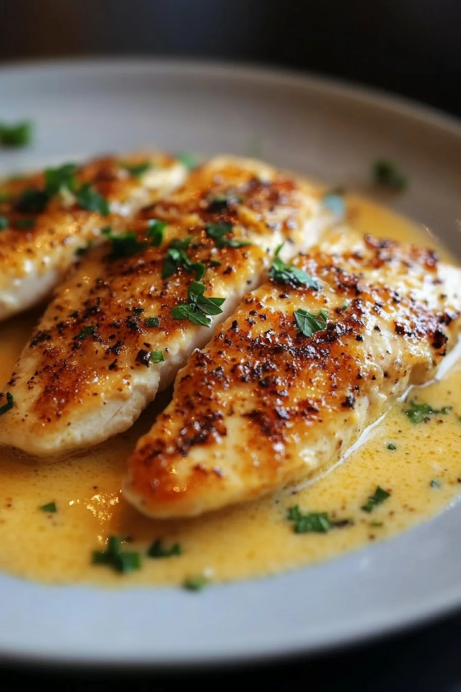 Chicken Fillet in Spicy, Creamy Garlic-Parmesan Sauce