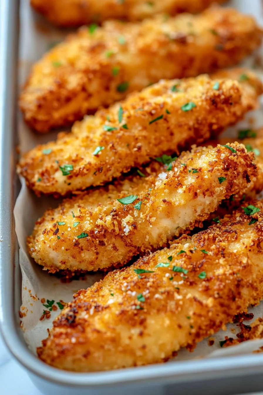 Oven-Baked Crispy Parmesan Chicken Tenders