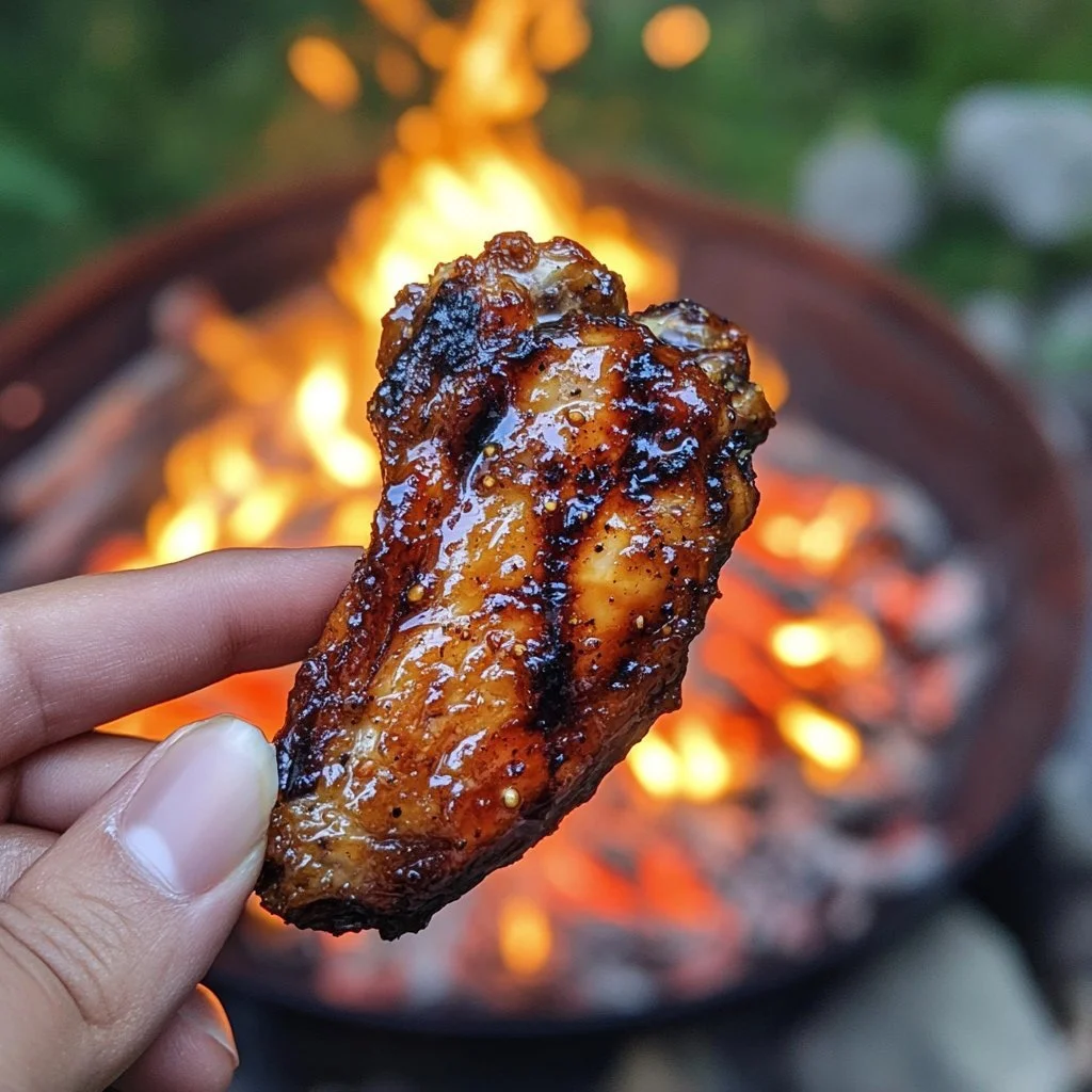 Delicious Honey Chili Chicken Wings served on a plate