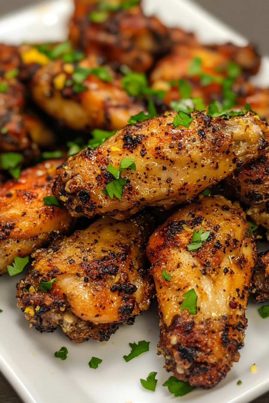 Crispy Lemon Pepper Chicken Wings