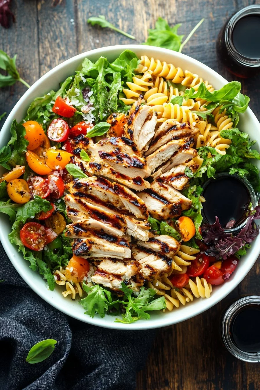 Grilled Chicken Pasta Salad with Balsamic Vinaigrette