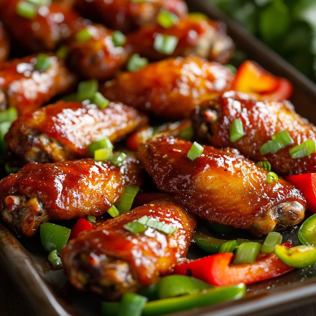 Southern baked turkey wings served with rich gravy on a plate