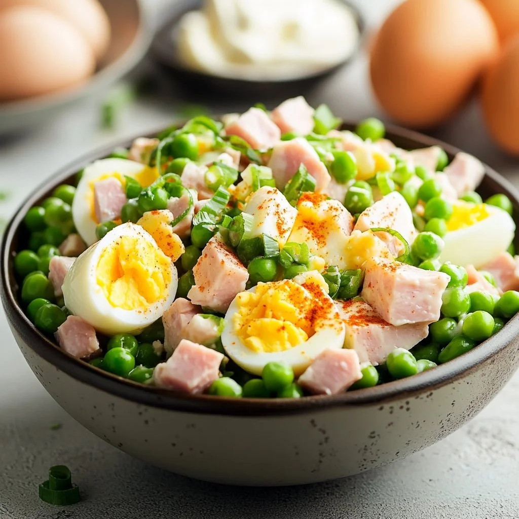 Fresh Southern Pea Salad with vibrant vegetables and dressing