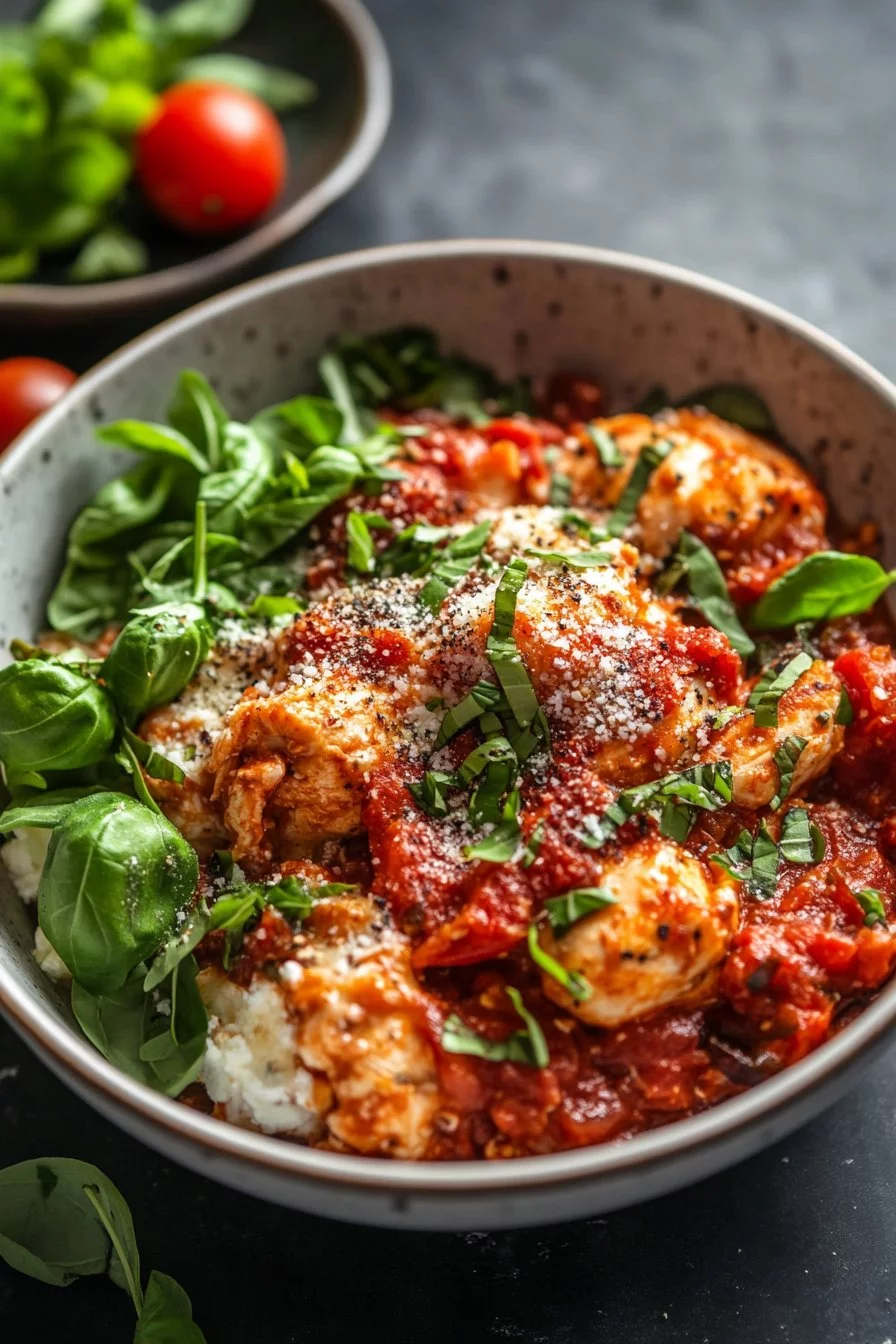 Chicken Parmesan Cottage Cheese Bowl