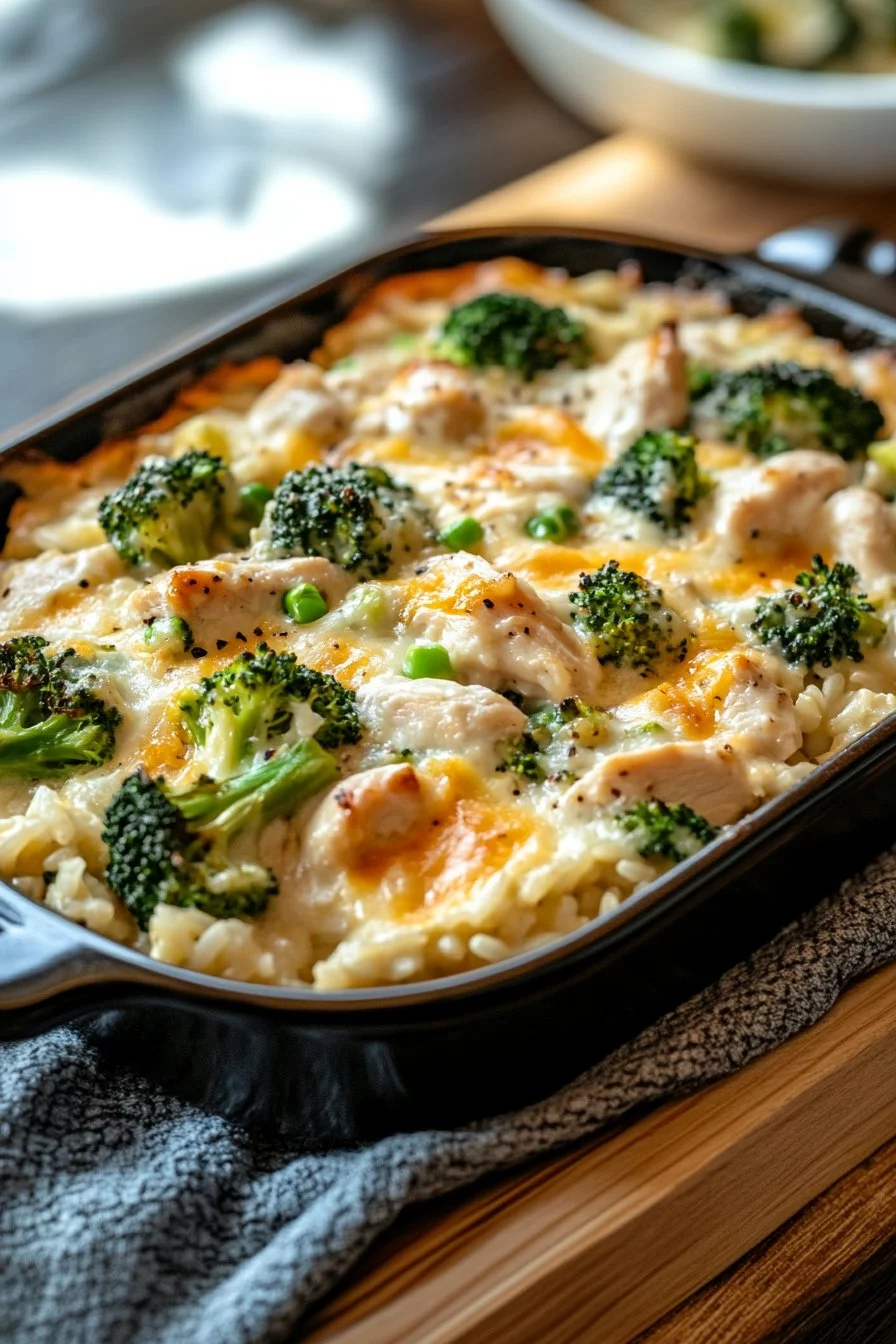 Creamy Chicken Rice Broccoli Casserole