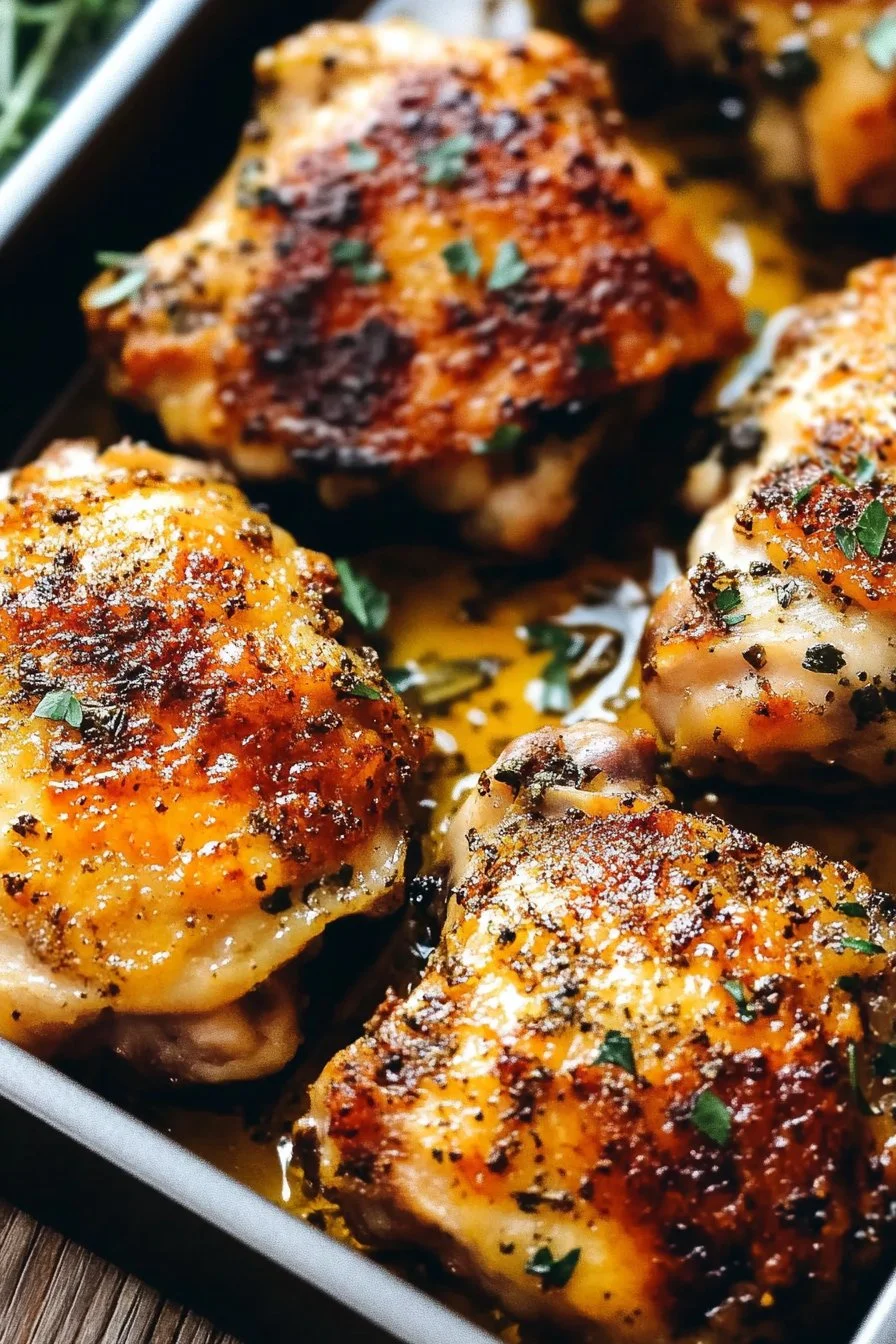 Oven Baked Chicken Thighs