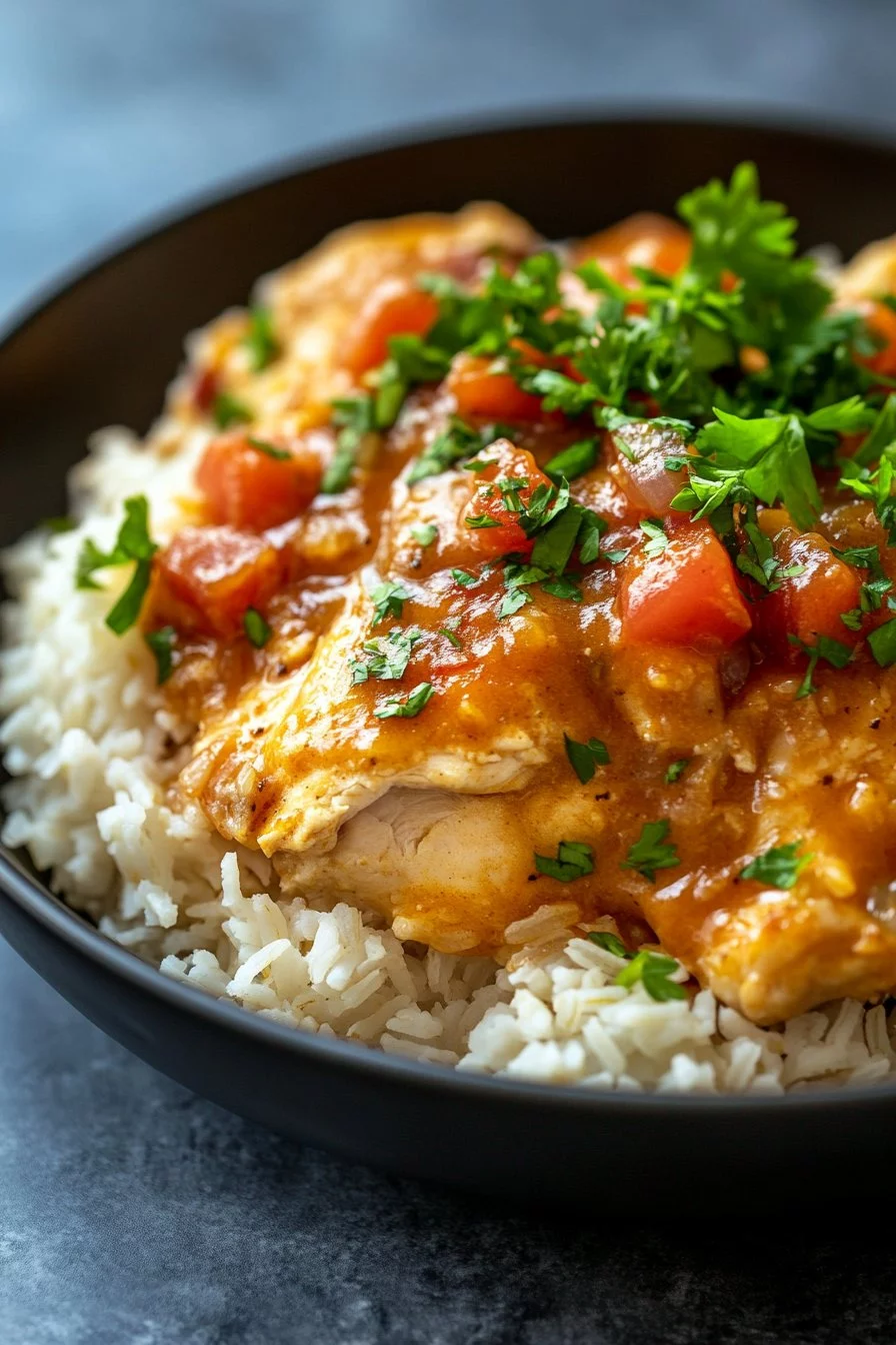 Best Smothered Chicken and Rice