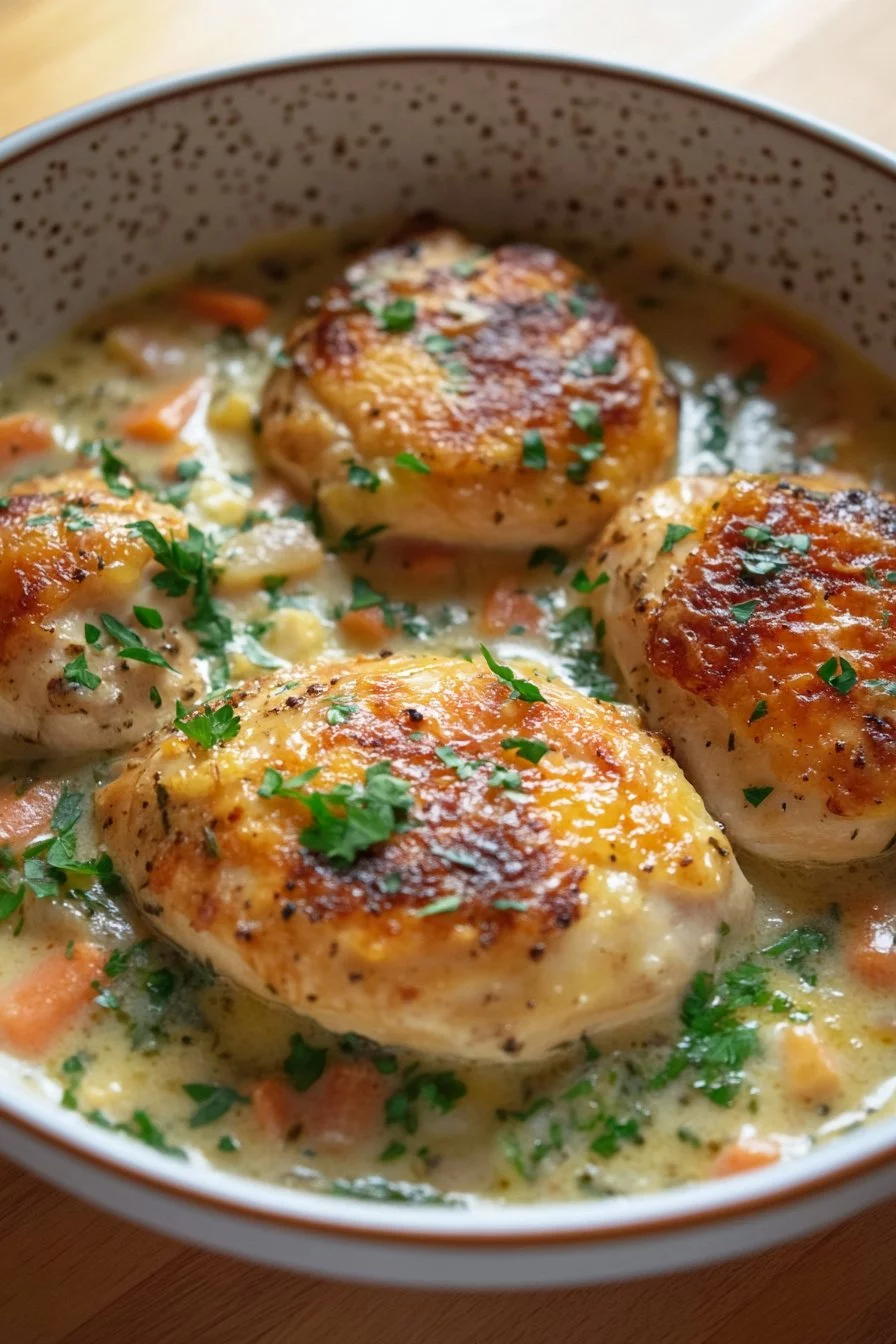 French Chicken Casserole in the Normandy Style