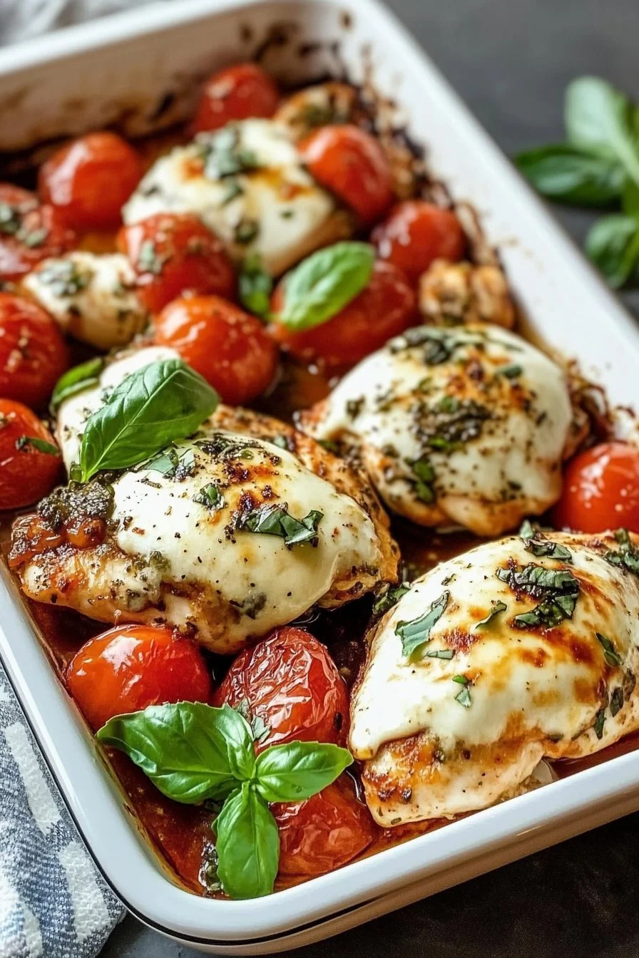 Easy Baked Caprese Chicken