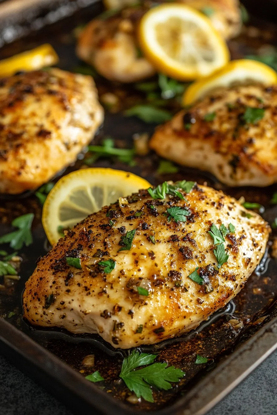 Baked Garlic Lemon Pepper Chicken Breast