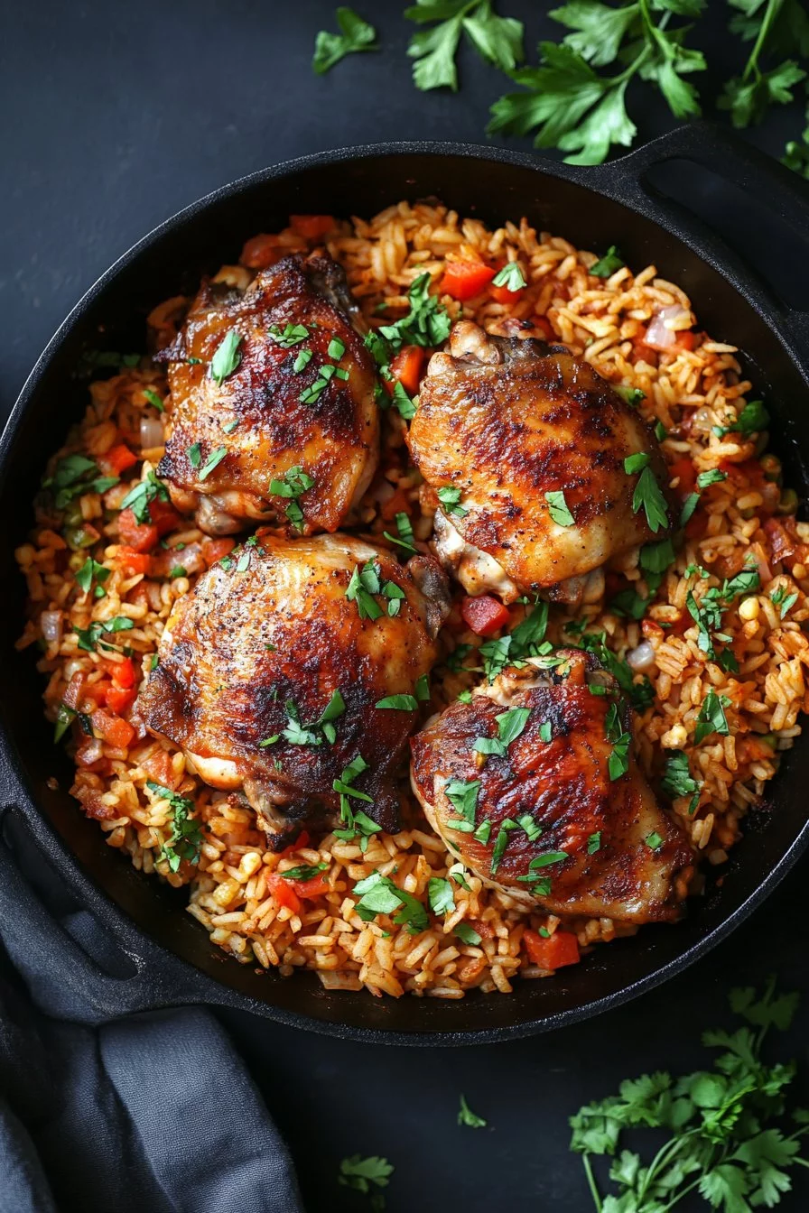 Chicken Thighs and Rice