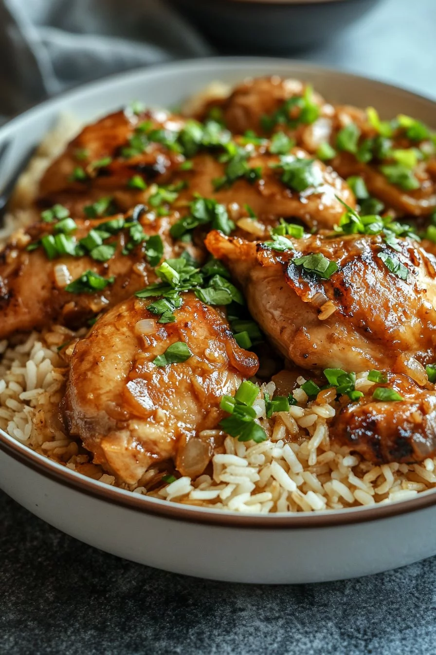 Best Smothered Chicken and Rice Recipe