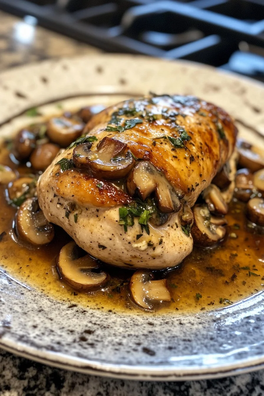 Flavorful Mushroom Stuffed Chicken Breast