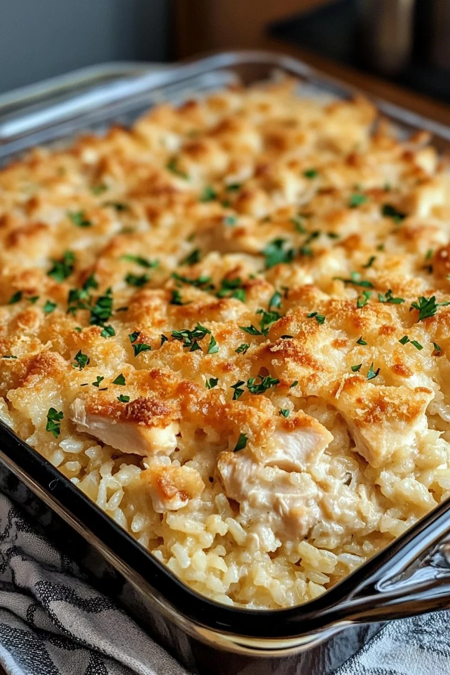 Creamy Chicken & Rice Bake