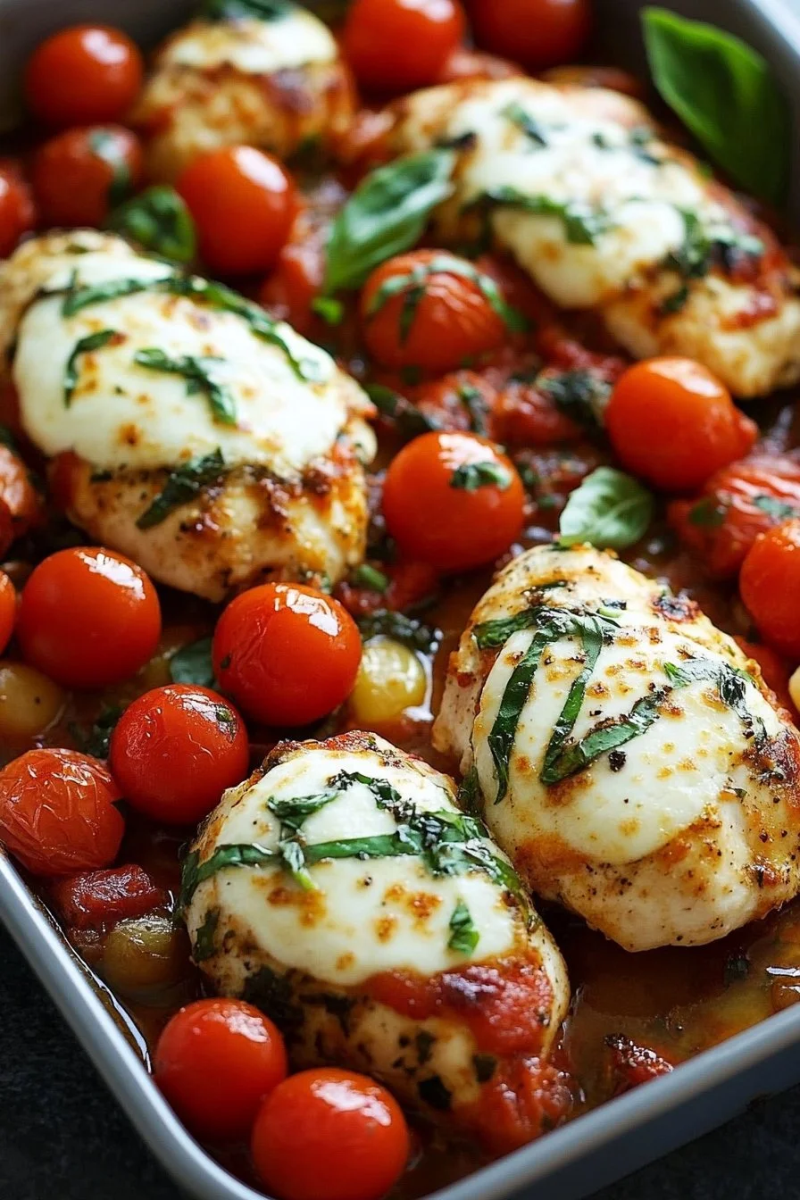 Easy Baked Caprese Chicken