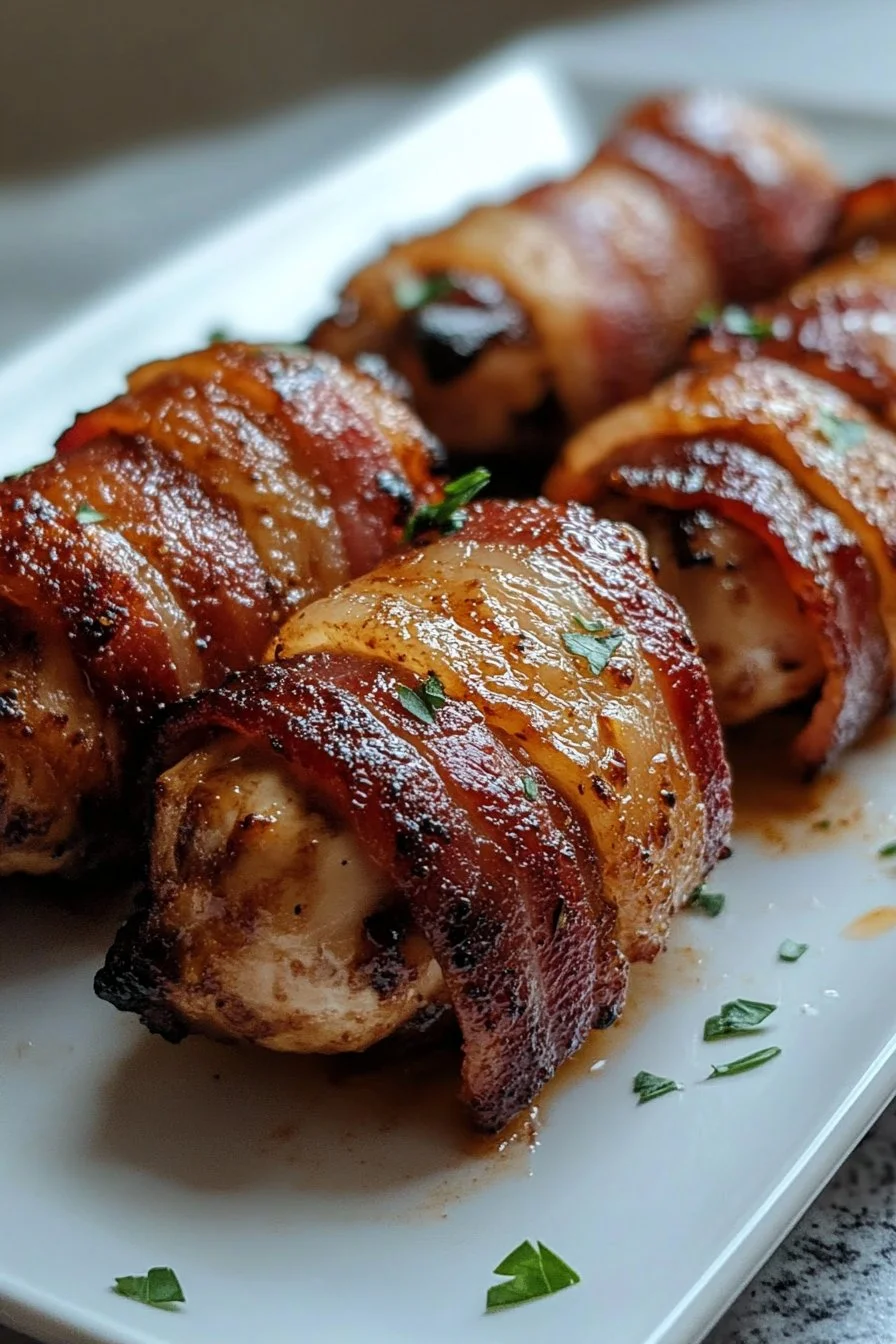 Brown Sugar Bacon Wrapped Chicken