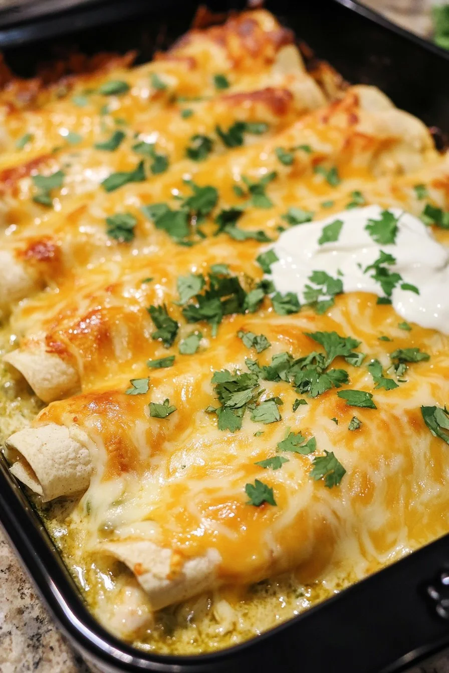 Green Chile Chicken Enchiladas