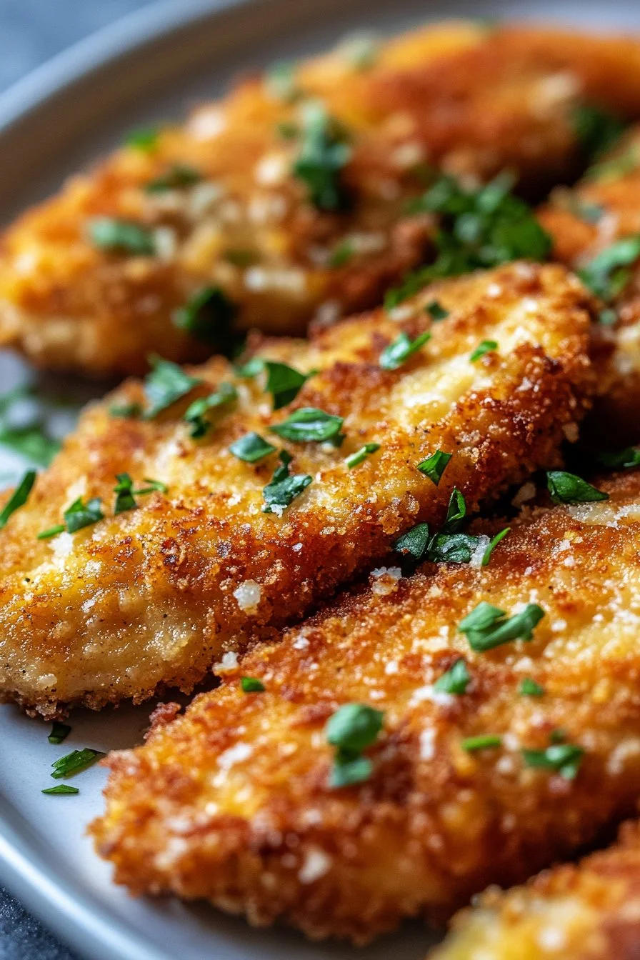 Crispy Parmesan-Basil Chicken Cutlets