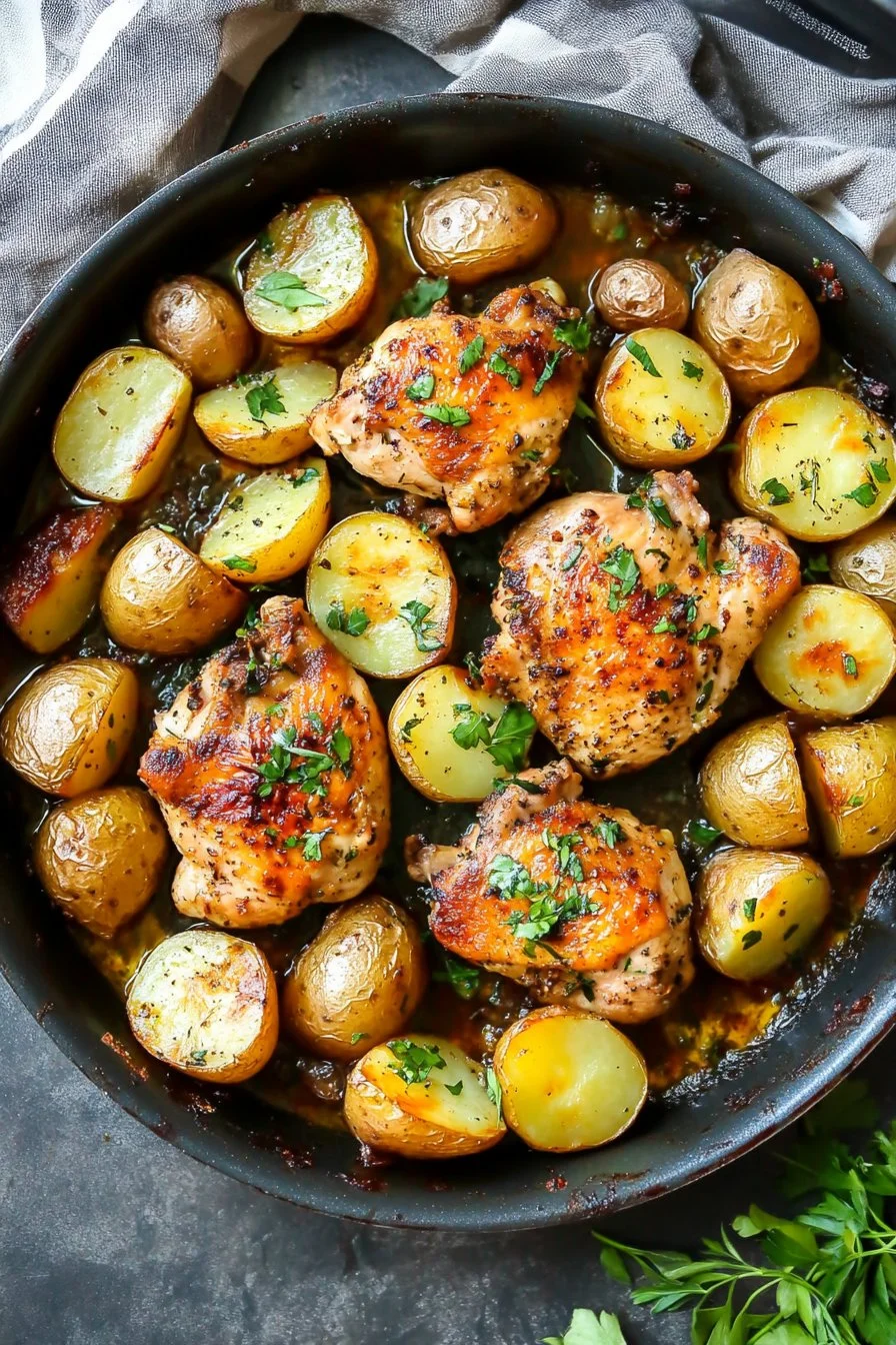 Easy One Pan Chicken and Potatoes
