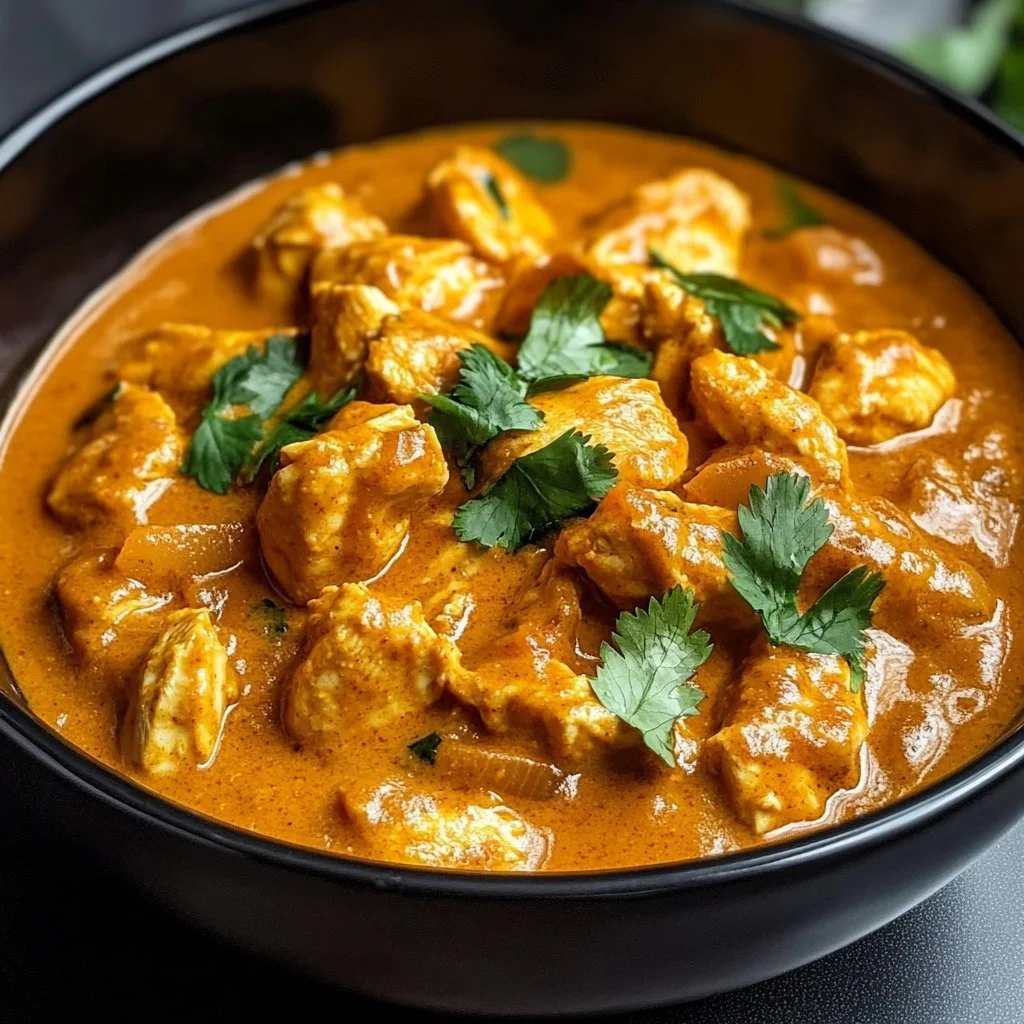 Delicious Coconut Chicken Curry served in a bowl