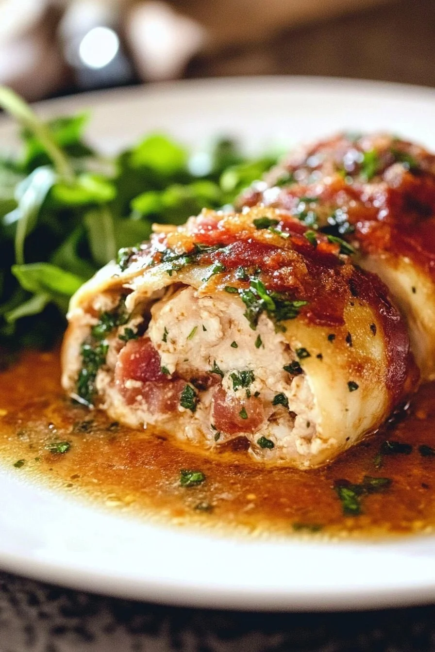 Chicken Braciole with Parmesan & Pancetta