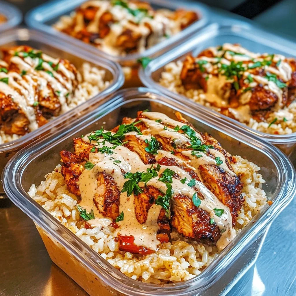 Creamy Cajun Chicken and Rice Bowls served in a vibrant dish