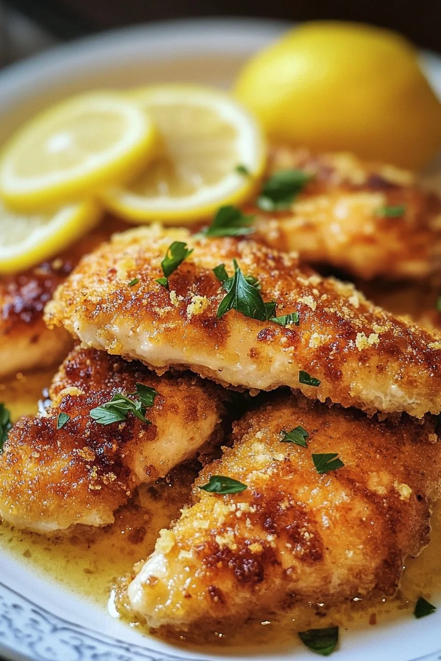 Irresistibly Crispy Zesty Lemon Pecorino Chicken Delight