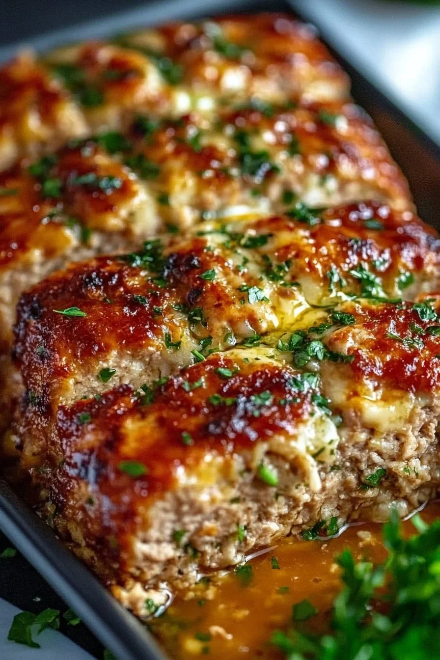 Garlic Parmesan Chicken Meatloaf
