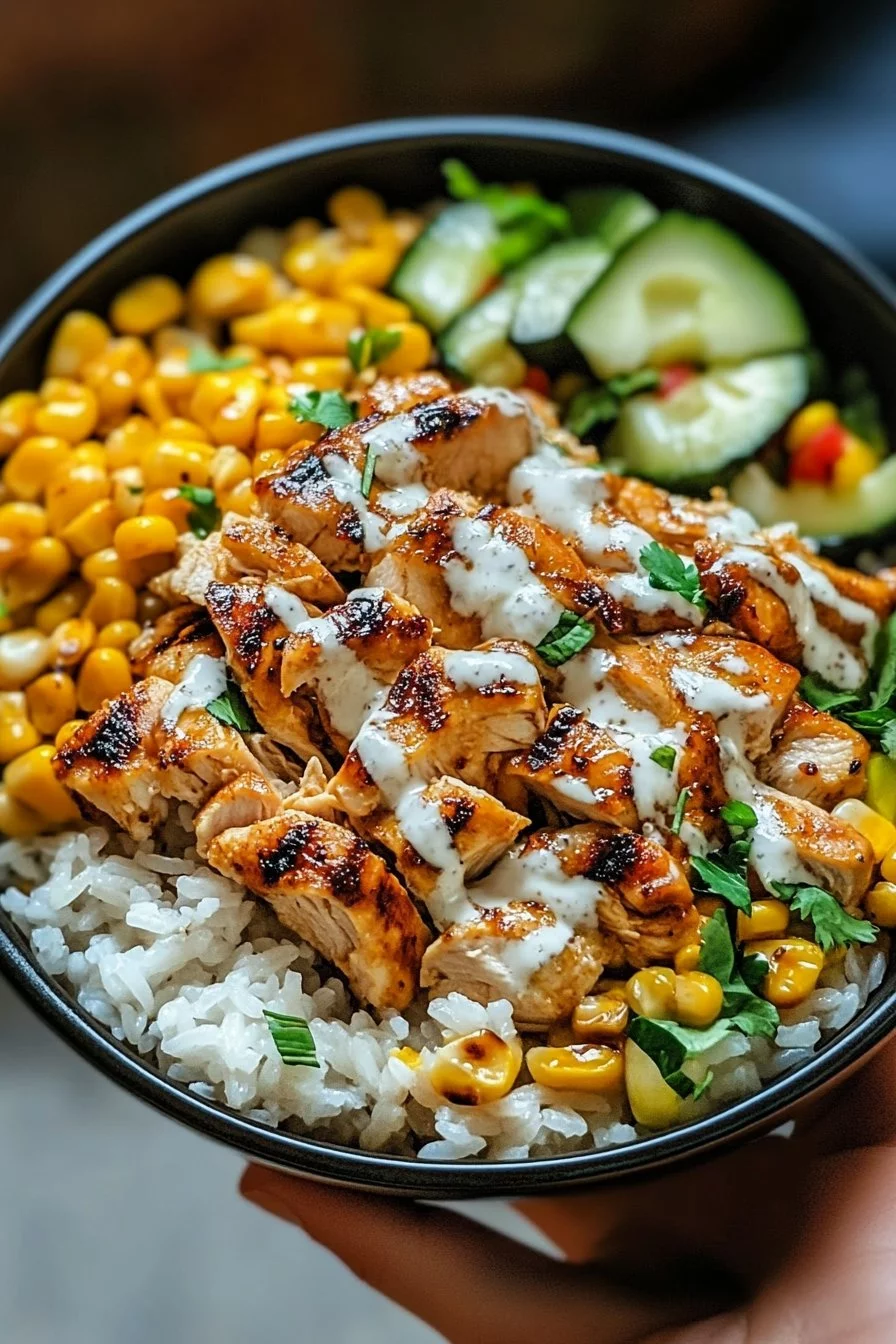 Street Corn Chicken Rice Bowl