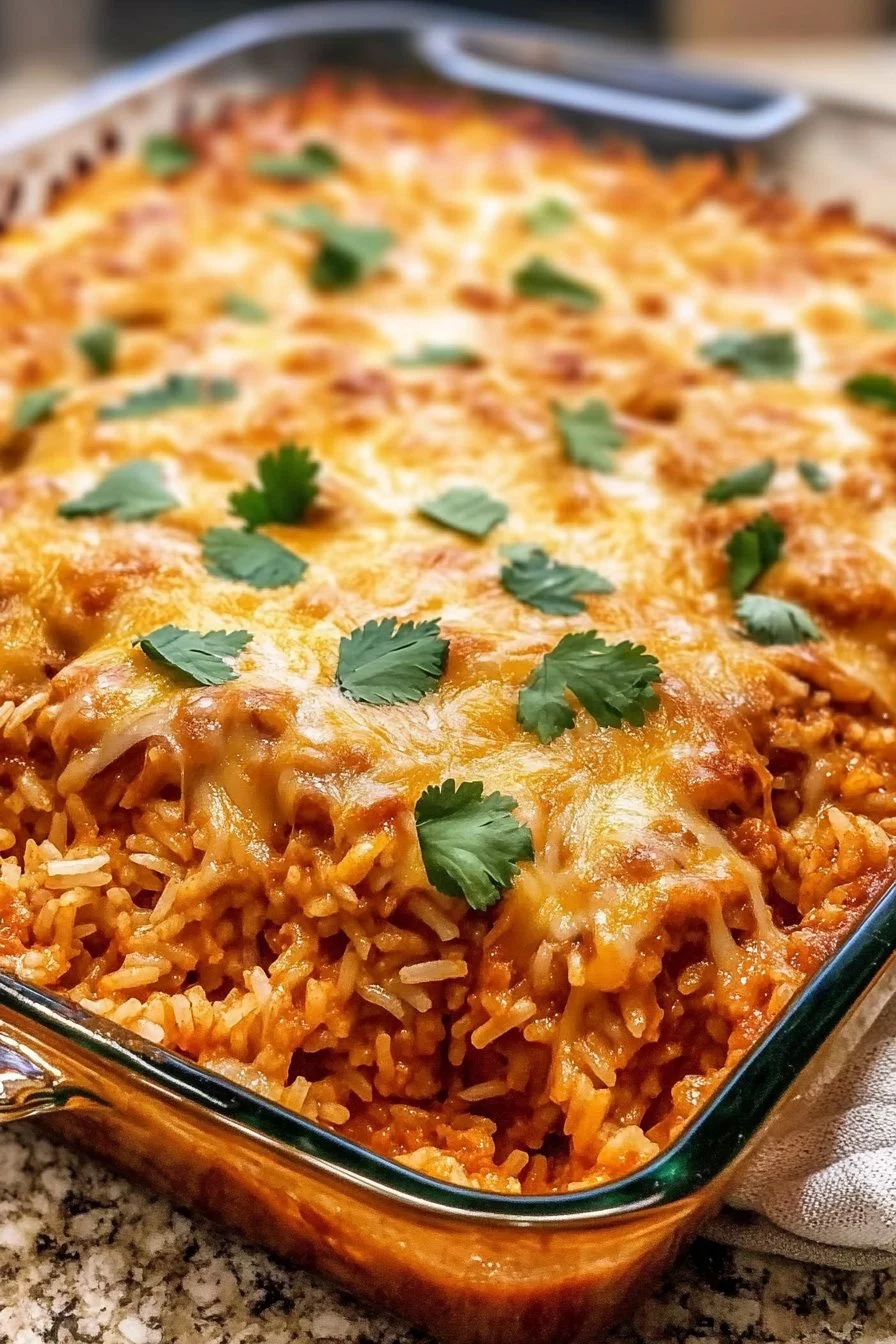 Chicken Enchilada Rice Casserole