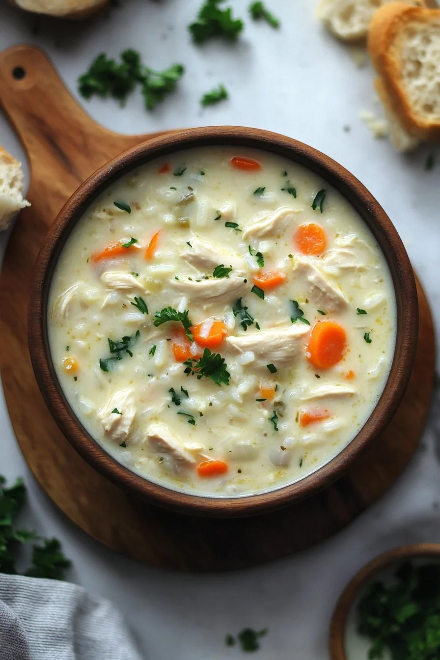 Creamy White Chicken and Rice Soup