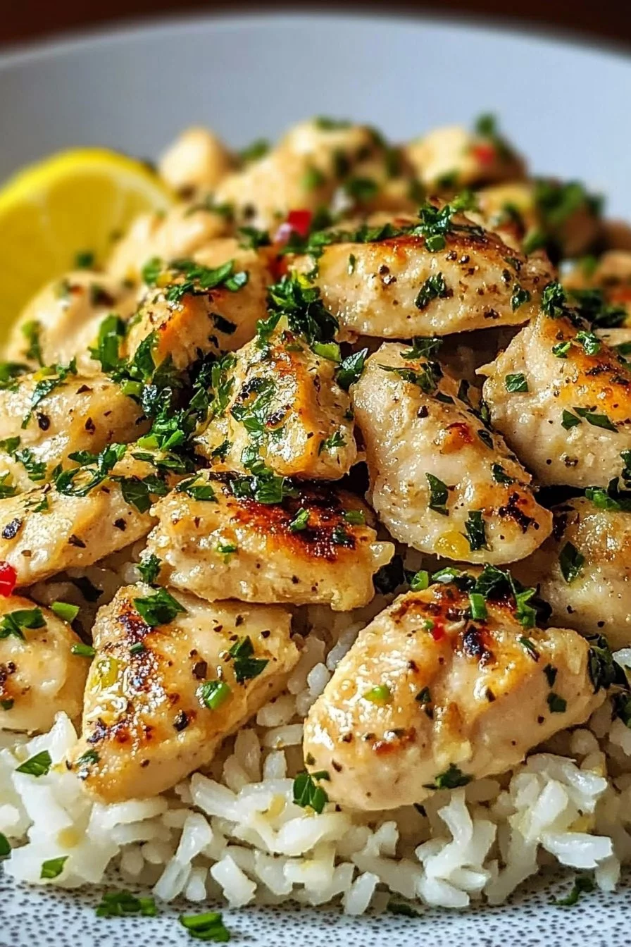 Chicken Scampi Creamy Garlic Rice