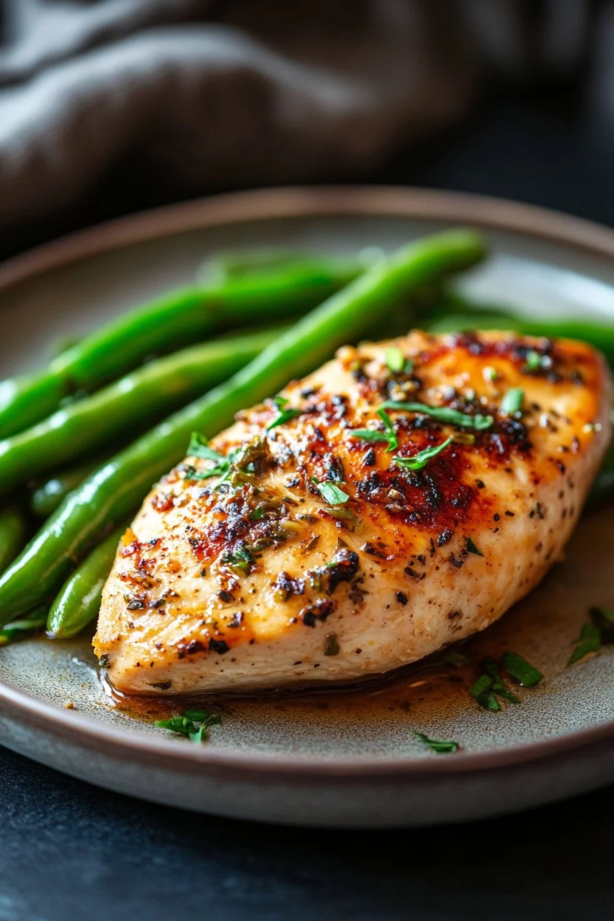 Quick Chicken Breast and Green Beans