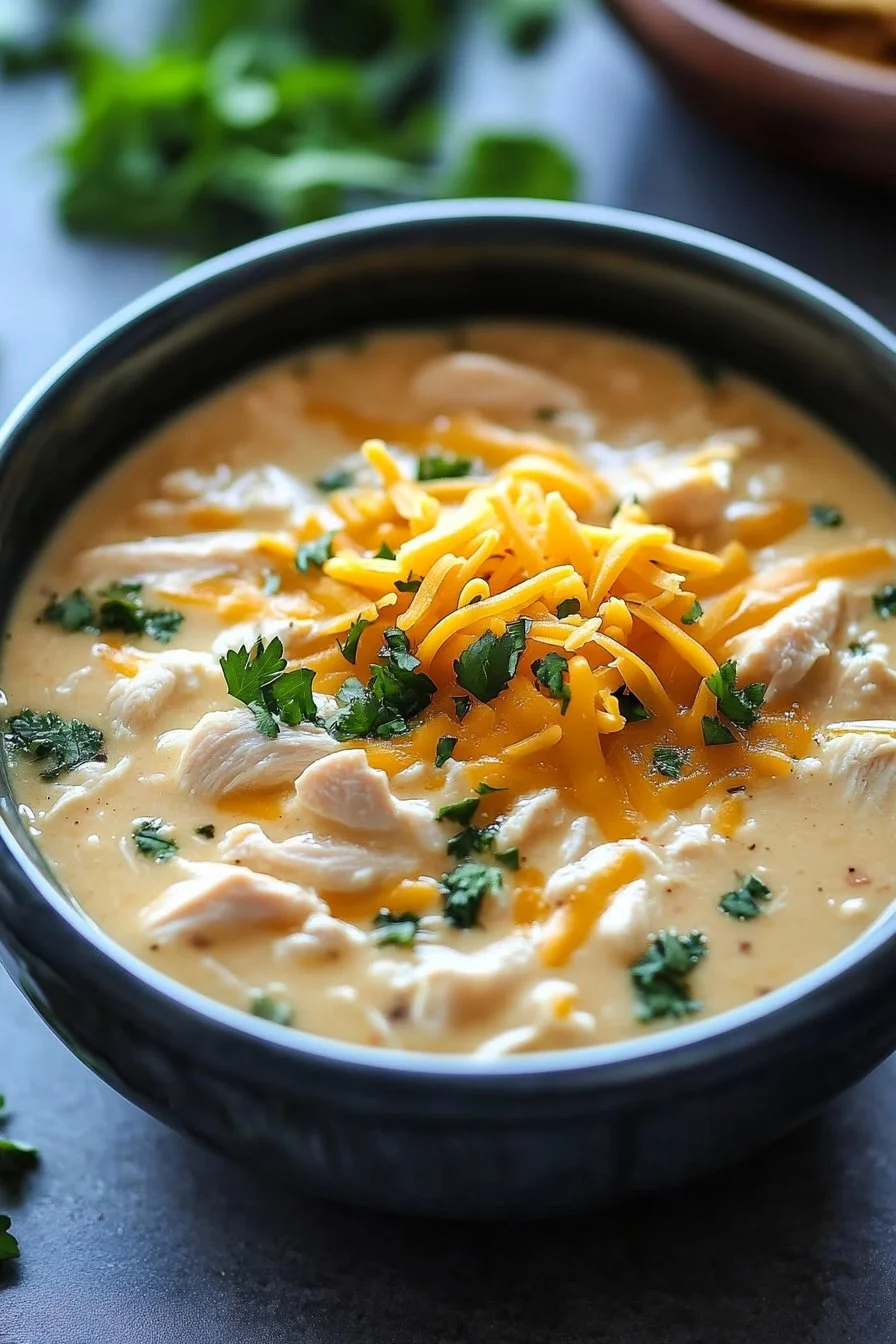 Creamy Crockpot White Chicken Chili
