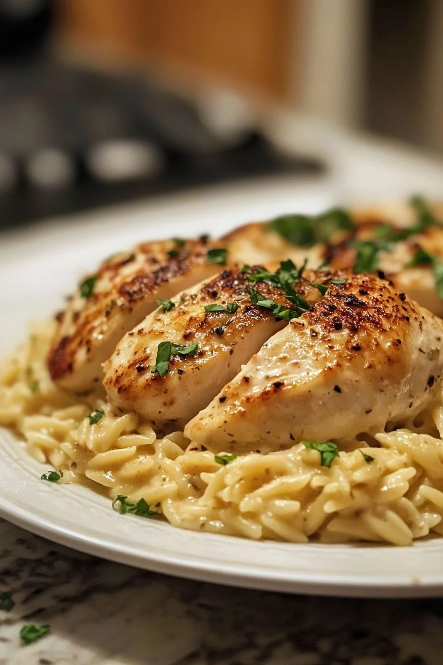 Creamy Parmesan Chicken and Orzo